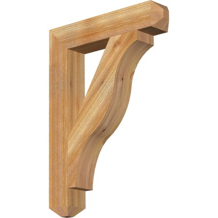 Ekena Millwork Funston Craftsman Rough Sawn Bracket, Western Red Cedar, 4"W x 22"D x 30"H BKT04X22X30FST04RWR